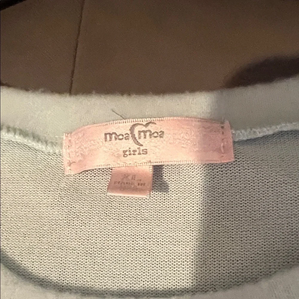 A New Day Sky Blue/teal Button Sleeve Sweater - Picture 4 of 6